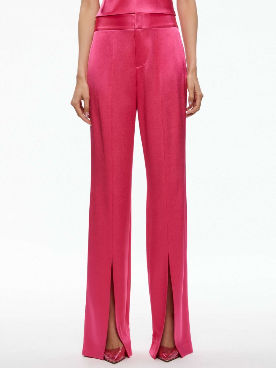 Pants * | Jody High Waisted Front Slit Pant Alice And Olivia High Quality