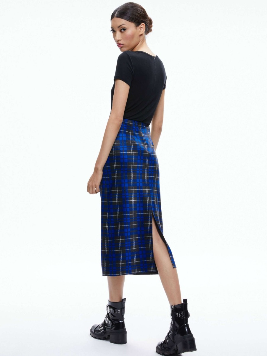 Skirts * | Maeve Midi Slip Skirt Alice And Olivia Premium