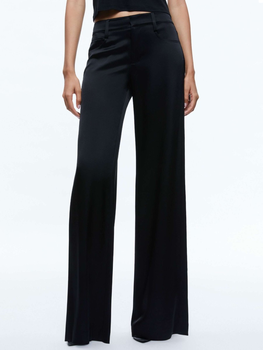 Pants * | Trish Low Rise Baggy Pant Alice And Olivia Premium