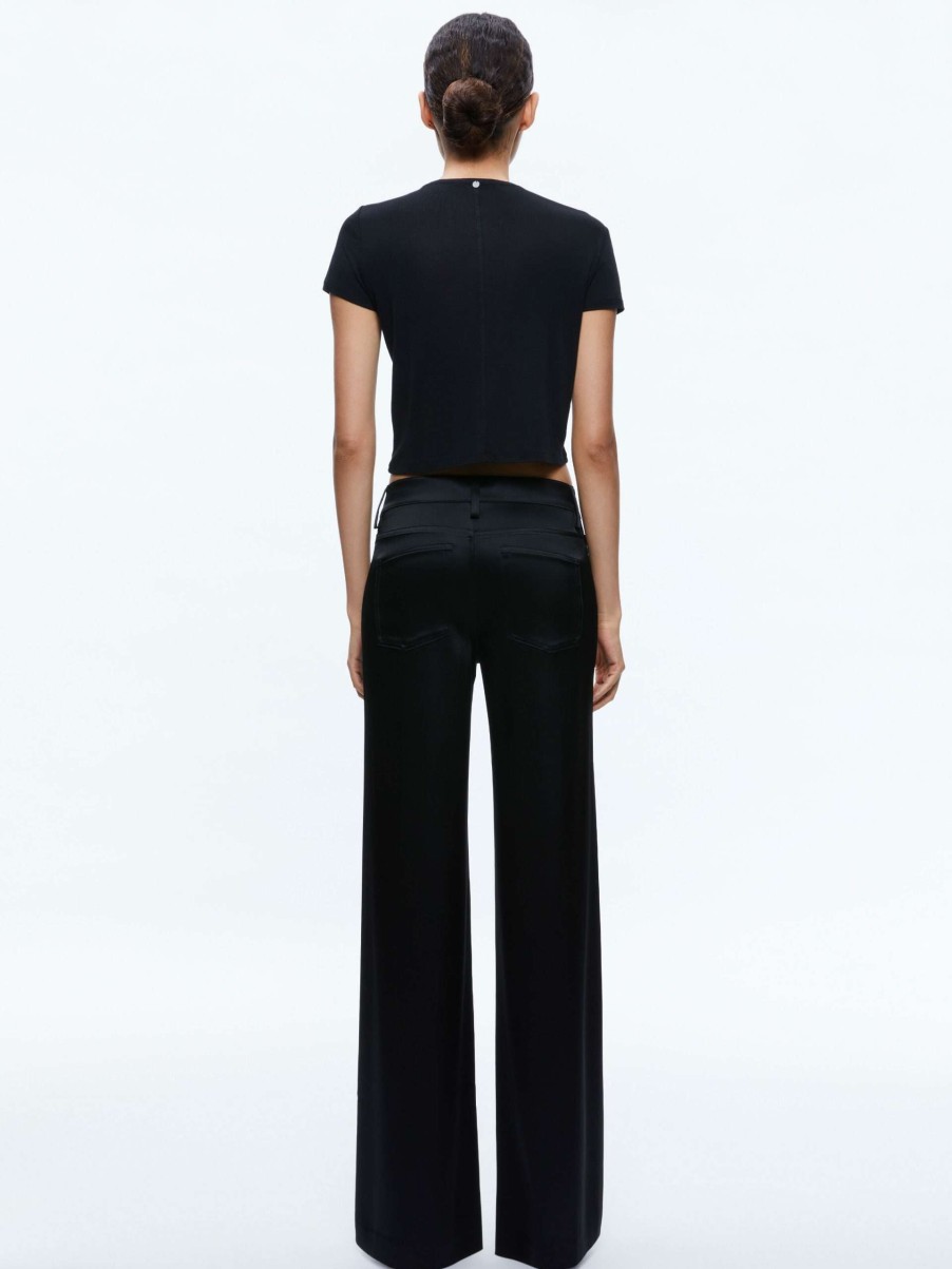 Pants * | Trish Low Rise Baggy Pant Alice And Olivia Premium