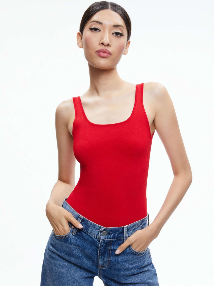 Tops * | Daryn Sculpting Tank Alice And Olivia High Quality