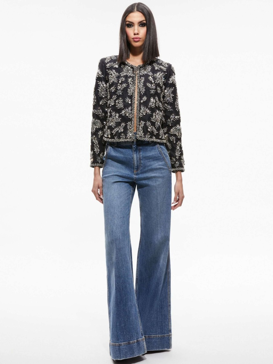 Jackets & Coats * | Kidman Embellished Jacket Alice And Olivia Classical