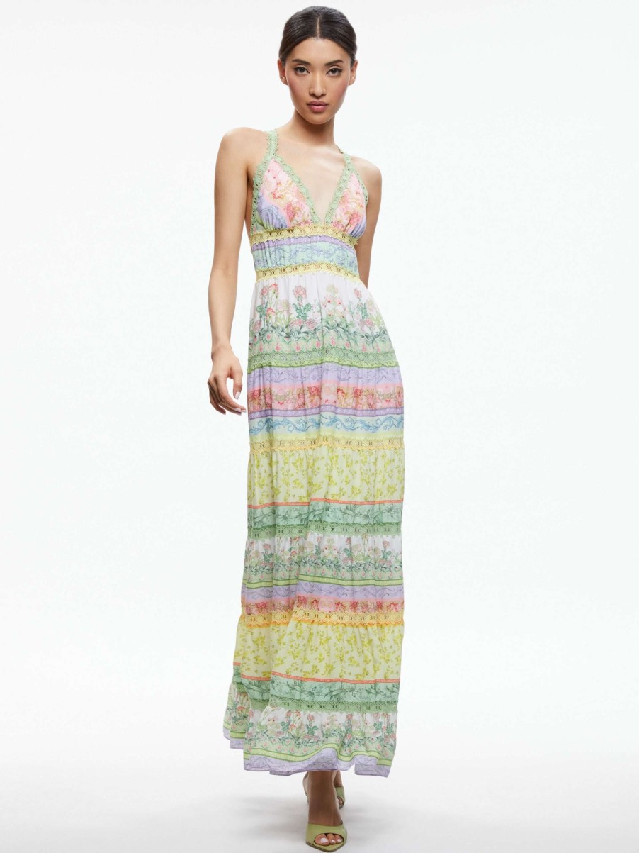 Dresses * | Karolina Halter Maxi Dress Alice And Olivia Official