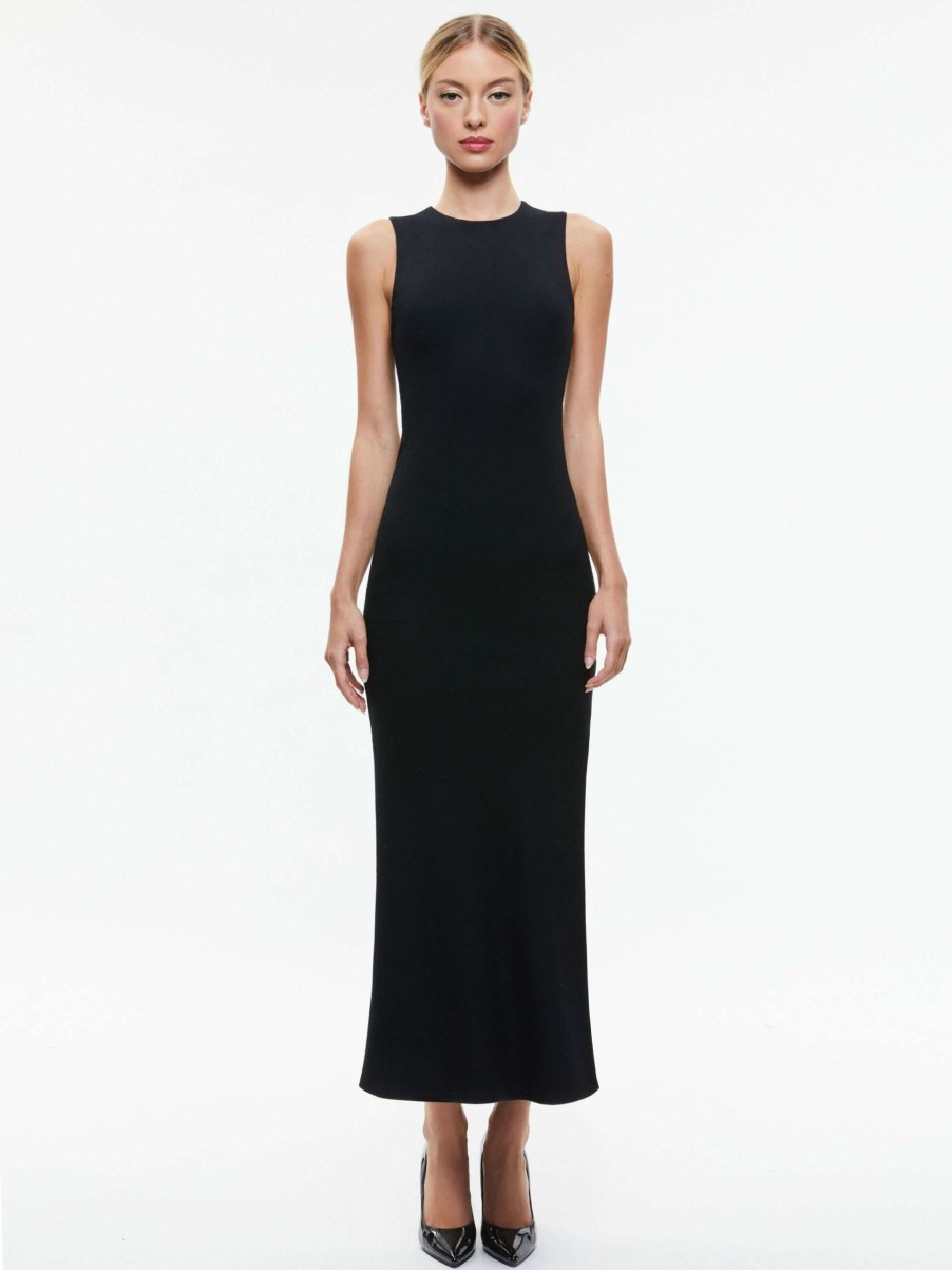 Dresses * | Delora Sleeveless Maxi Dress Alice And Olivia Promotion