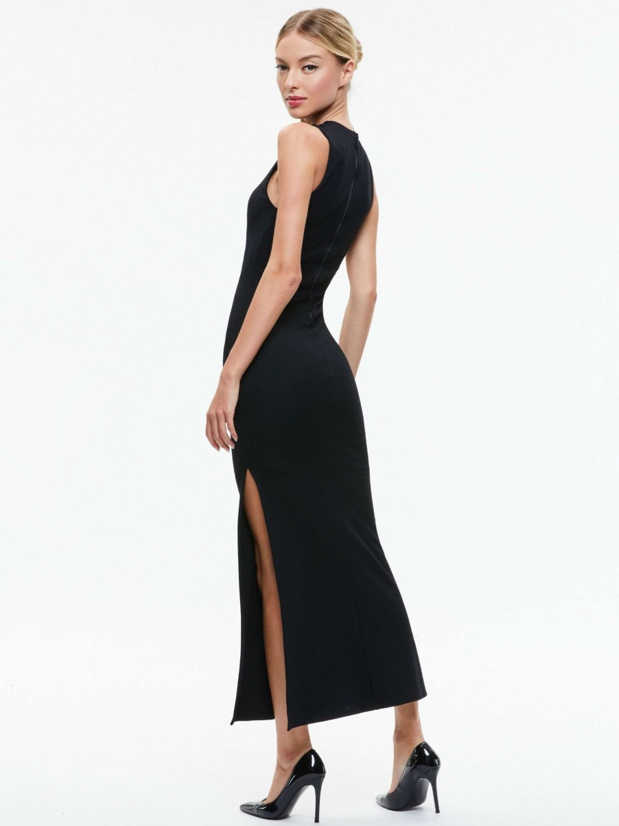 Dresses * | Delora Sleeveless Maxi Dress Alice And Olivia Promotion