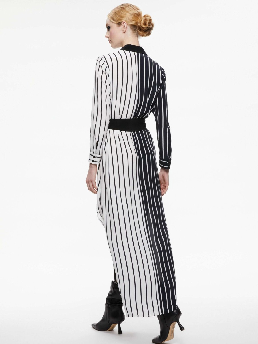 Dresses * | Chassidy Maxi Shirt Dress Alice And Olivia Less Expensive