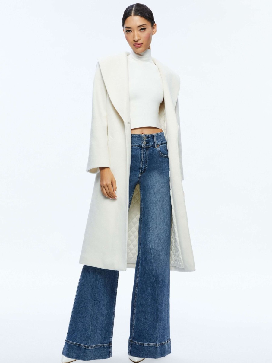 Jackets & Coats * | Marcelene Midi Coat Alice And Olivia Discounts