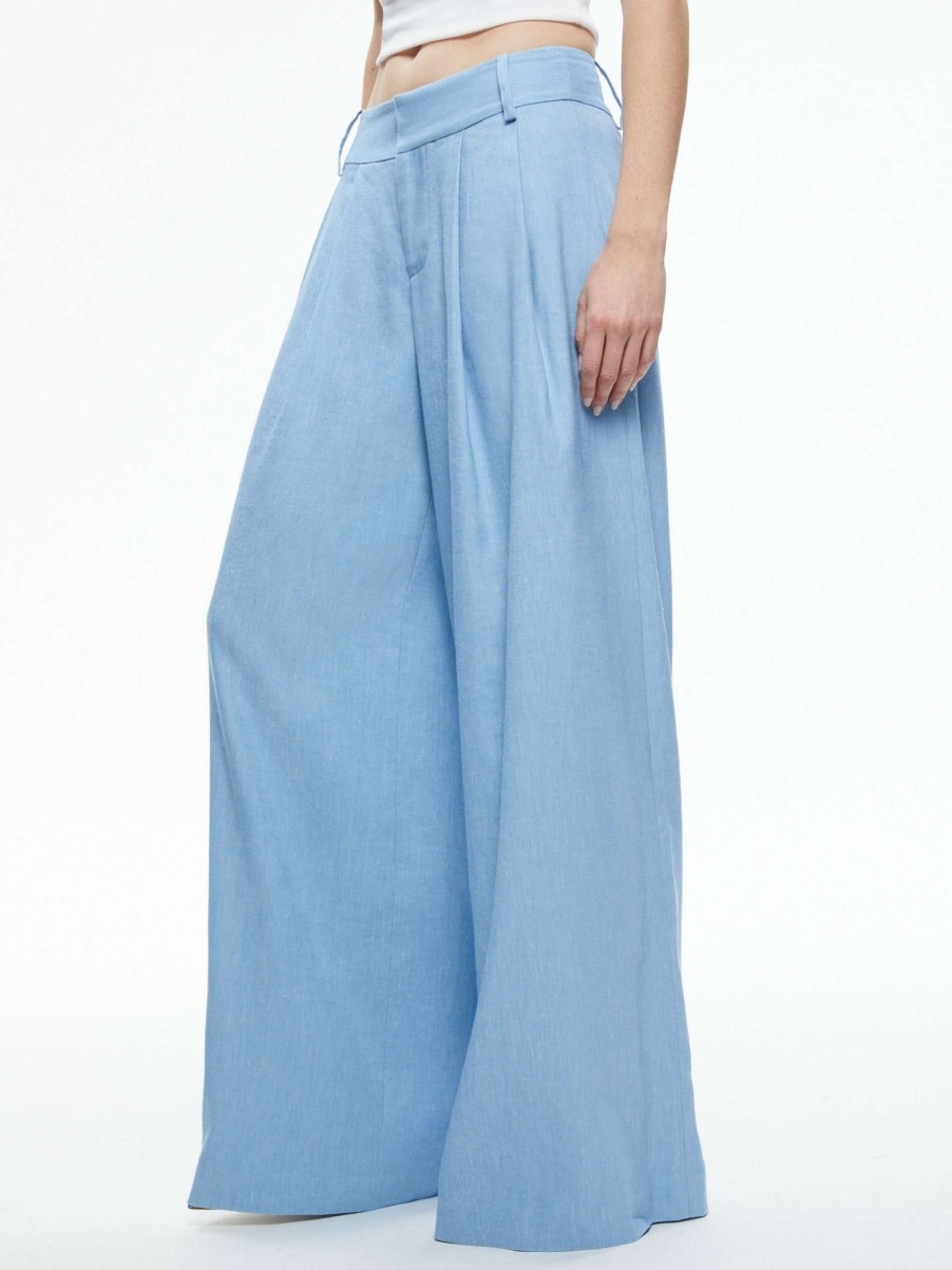 Pants * | Scarlet Wide Leg Flare Pant Alice And Olivia Best-Selling