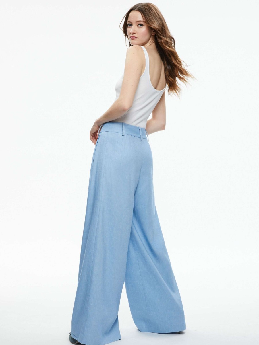 Pants * | Scarlet Wide Leg Flare Pant Alice And Olivia Best-Selling