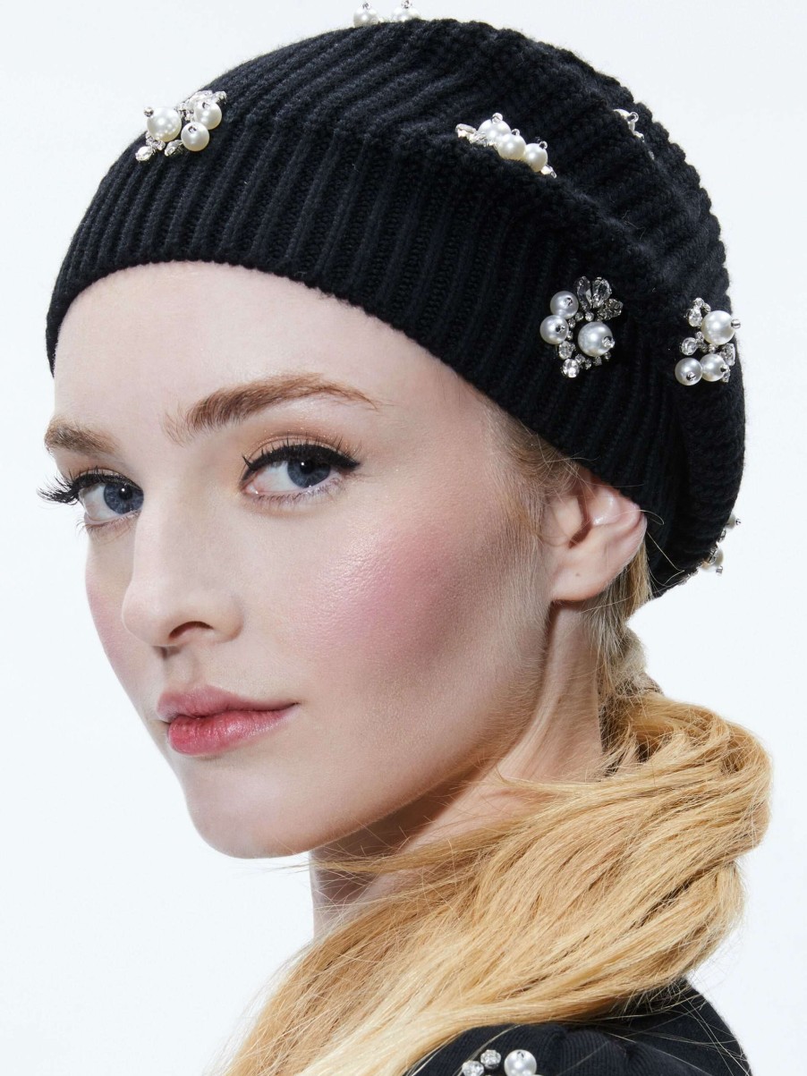 Accessories * | Chira Slouchy Embellished Hat Alice And Olivia Exclusive Design