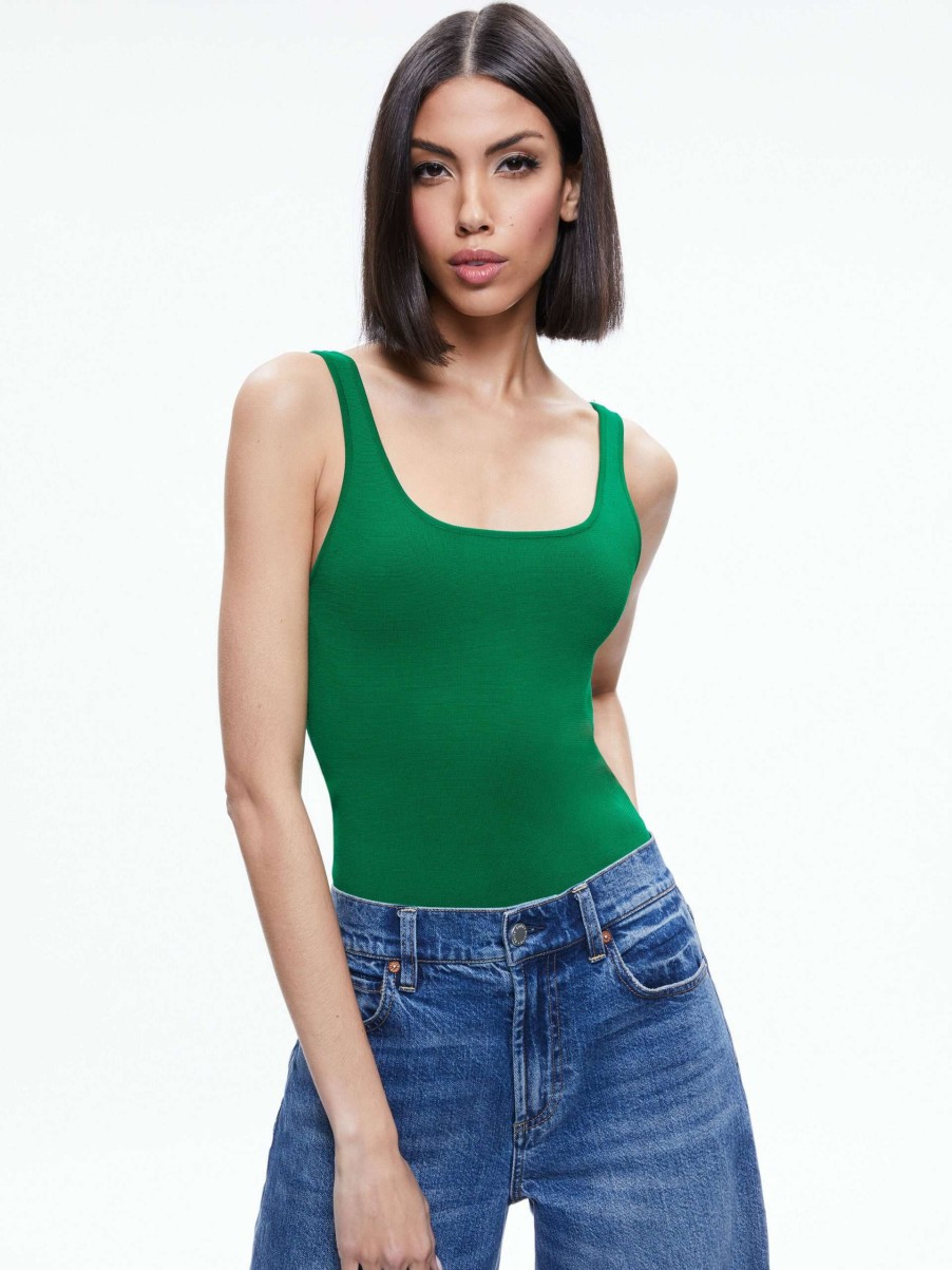 Tops * | Daryn Sculpting Tank Alice And Olivia Discount Sale