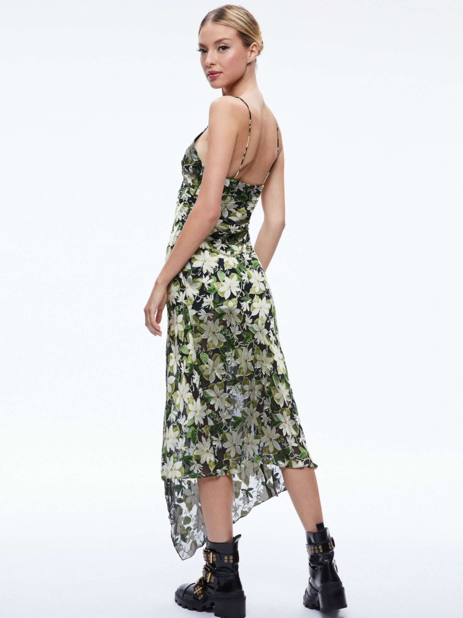 Dresses * | Shawna Asymmetrical Slip Dres Alice And Olivia Official