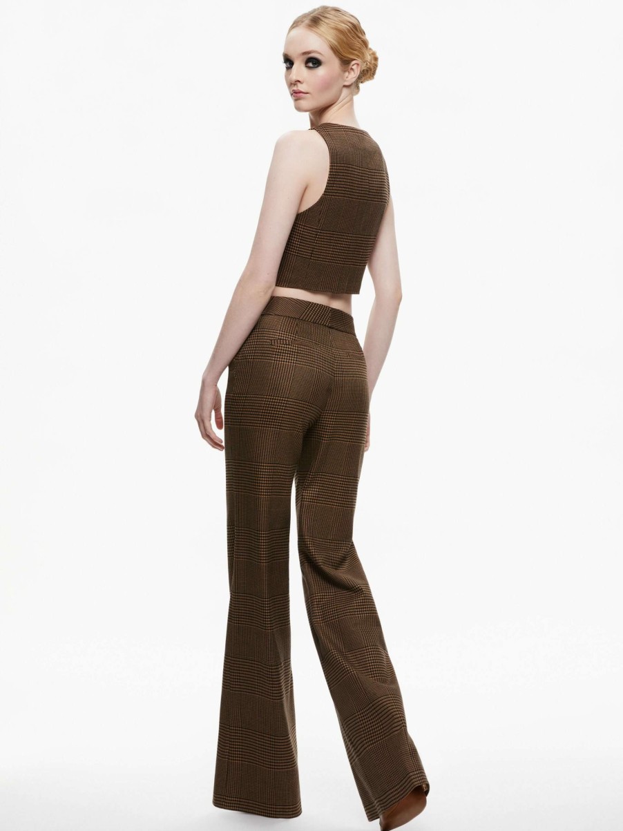 Pants * | Deanna High Waisted Bootcut Pant Alice And Olivia High Quality