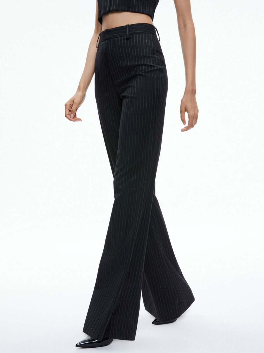 Pants * | Oliver Wide Leg Trouser Alice And Olivia Less Expensive