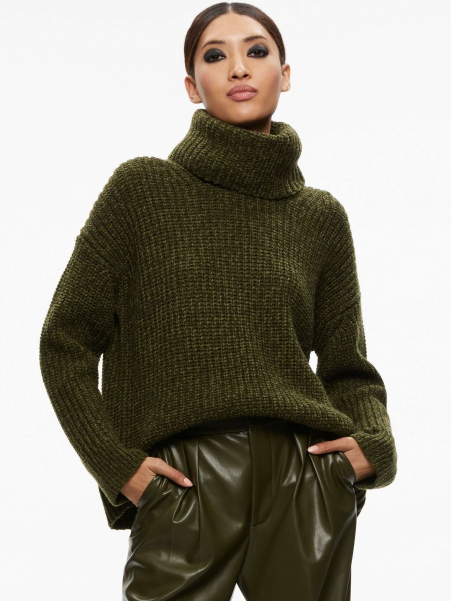 Sweaters * | Vere Detachable Turtleneck Sweater Alice And Olivia Clearance Sale