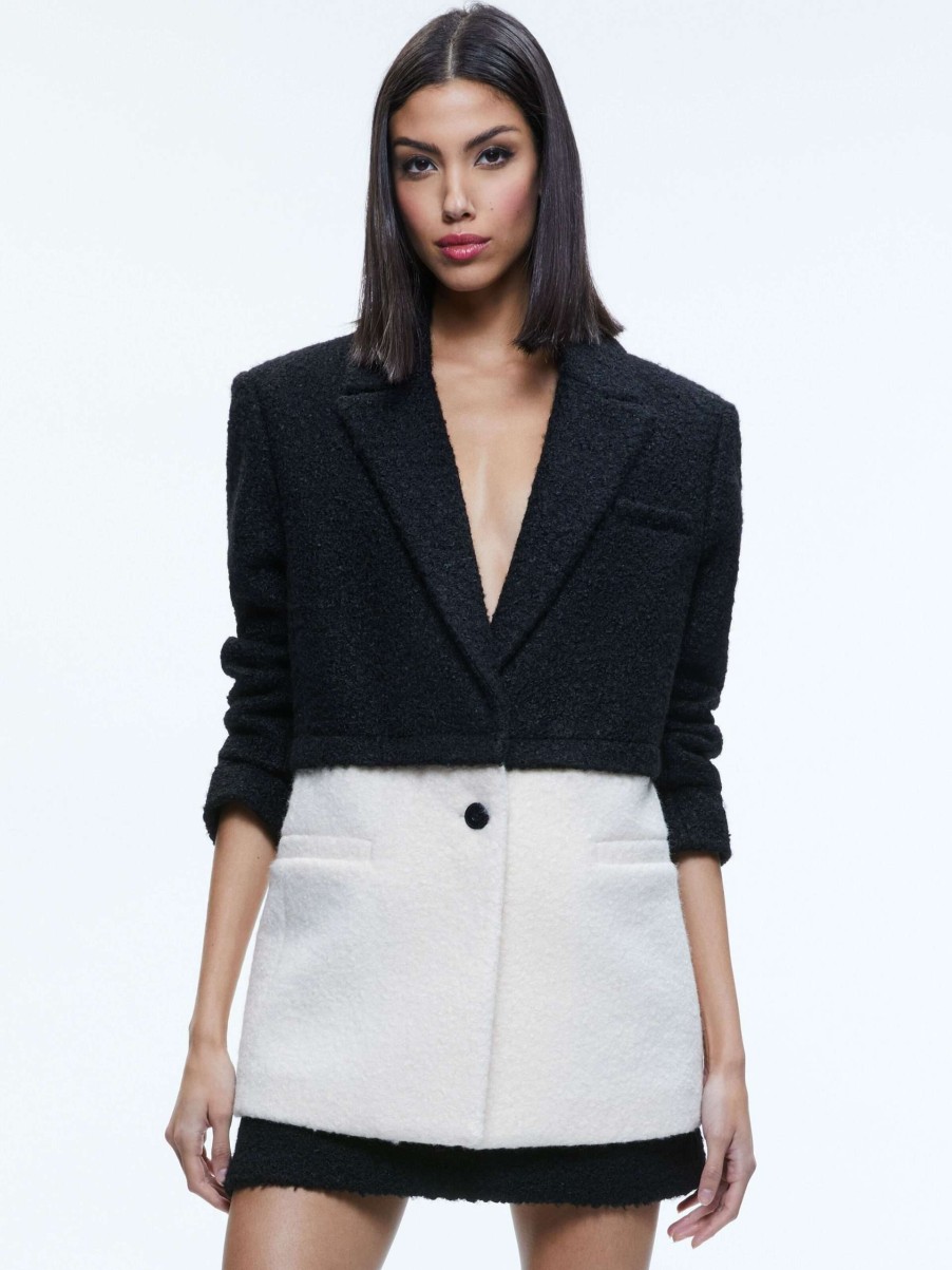 Jackets & Coats * | Shan Oversized Two-Fer Blazer Alice And Olivia 100% Guarantee