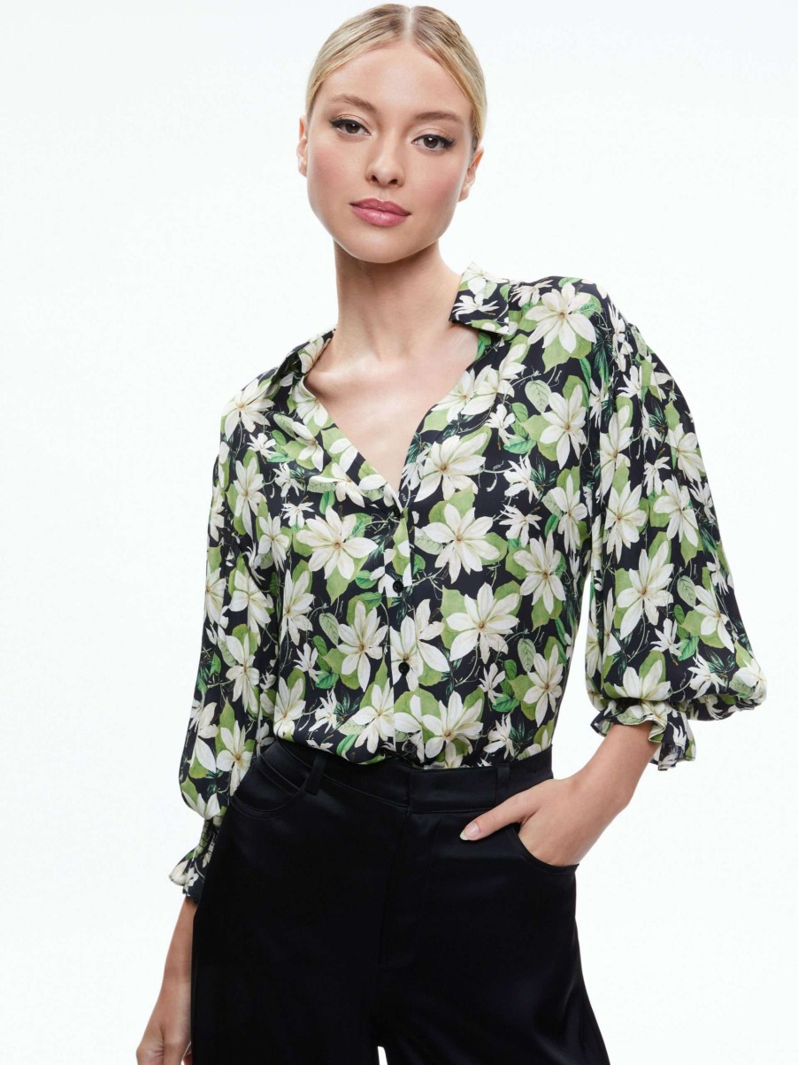 Tops * | Julius Collared Blouse Alice And Olivia Crazy Deals