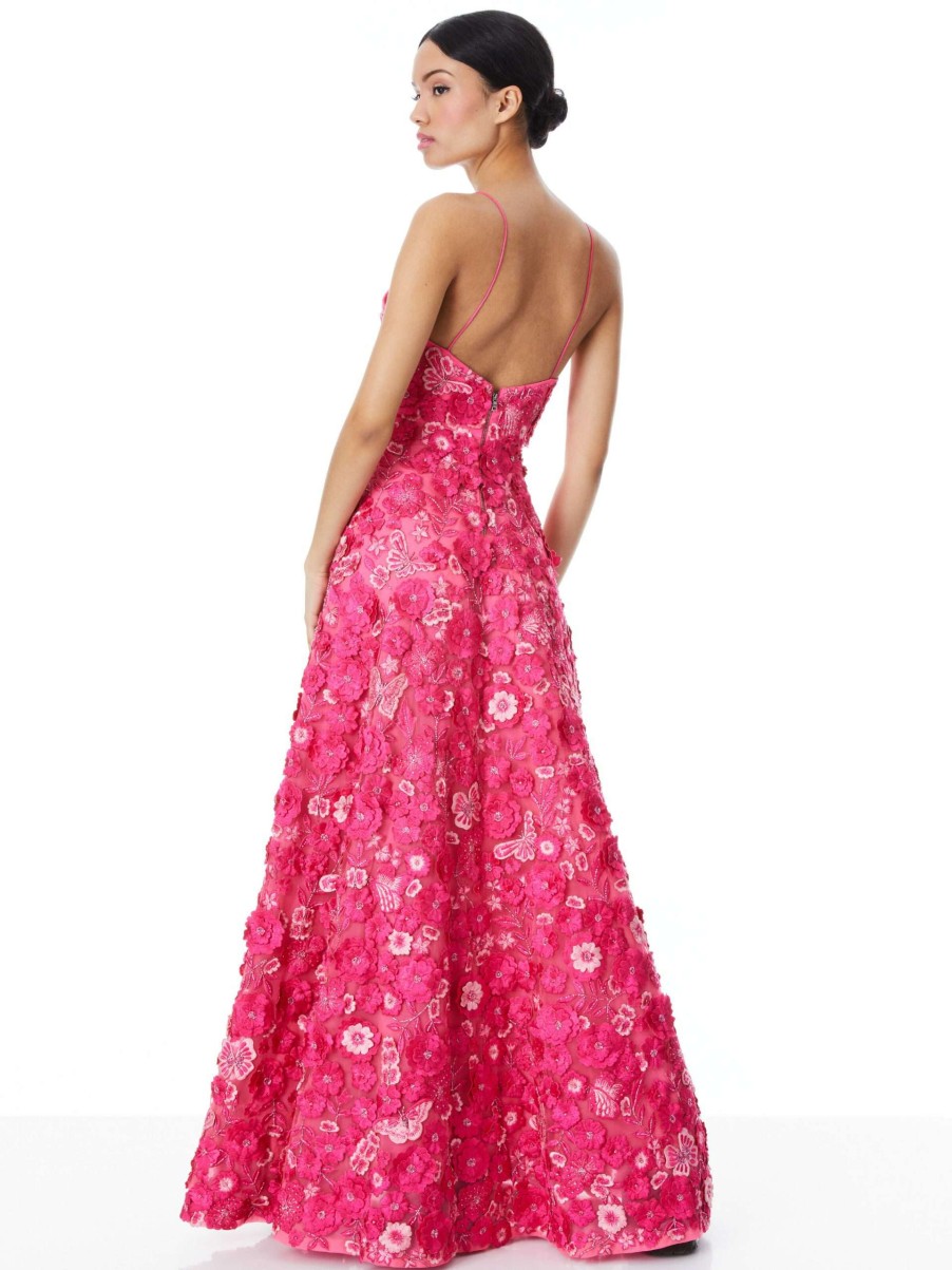 Dresses * | Domenica Embellished Ball Gown Alice And Olivia Fashionable