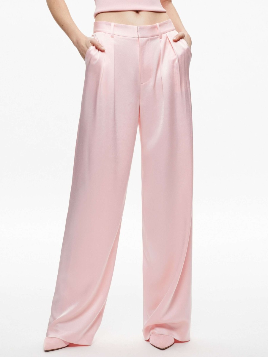 Pants * | Pompey High Waisted Pleated Pant Alice And Olivia Best-Selling