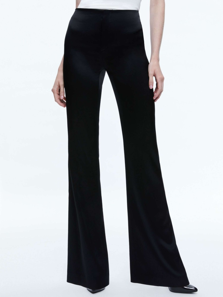 Pants * | Teeny Satin Bootcut Pant Alice And Olivia Original