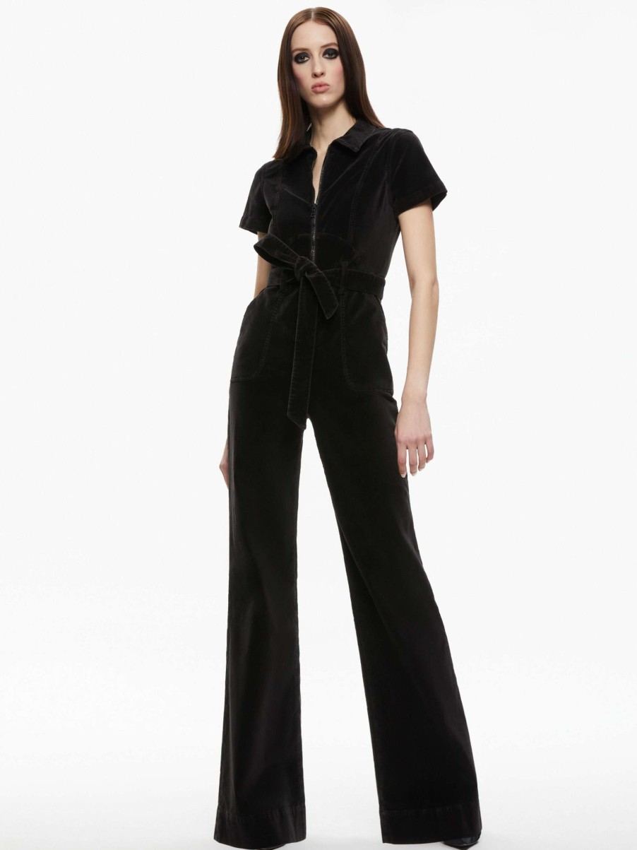 Jumpsuits * | Gorgeous Wide Leg Jumpsuit Alice And Olivia Less Expensive