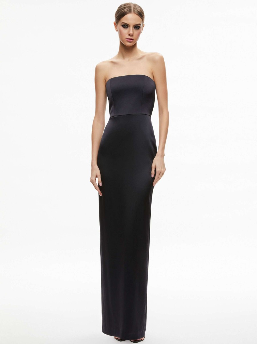 Dresses * | Doreen Strapless Maxi Dress Alice And Olivia Premium