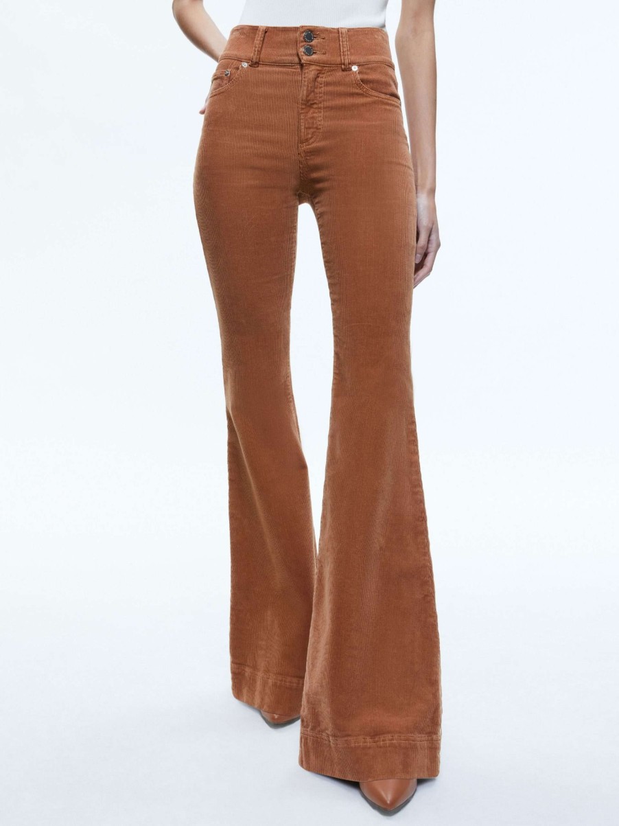 Pants * | Beautiful High Rise Bell Alice And Olivia Reliable Quality