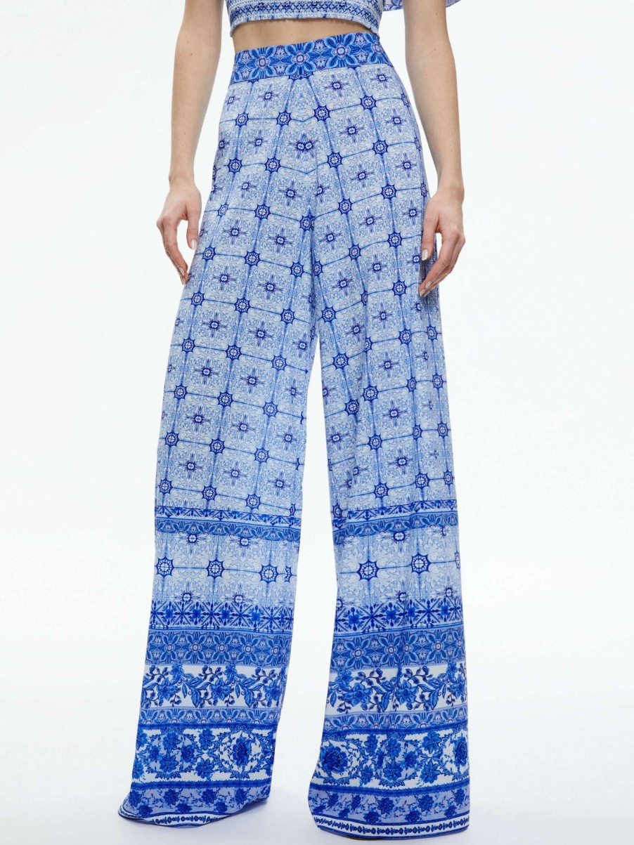 Pants * | Athena Wide Leg Pant Alice And Olivia Original