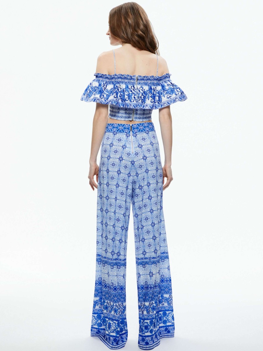 Pants * | Athena Wide Leg Pant Alice And Olivia Original