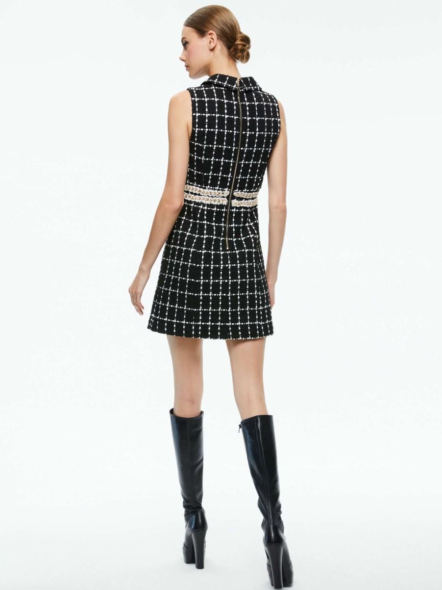 Dresses * | Ellis Tweed Mini Dress Alice And Olivia Less Expensive