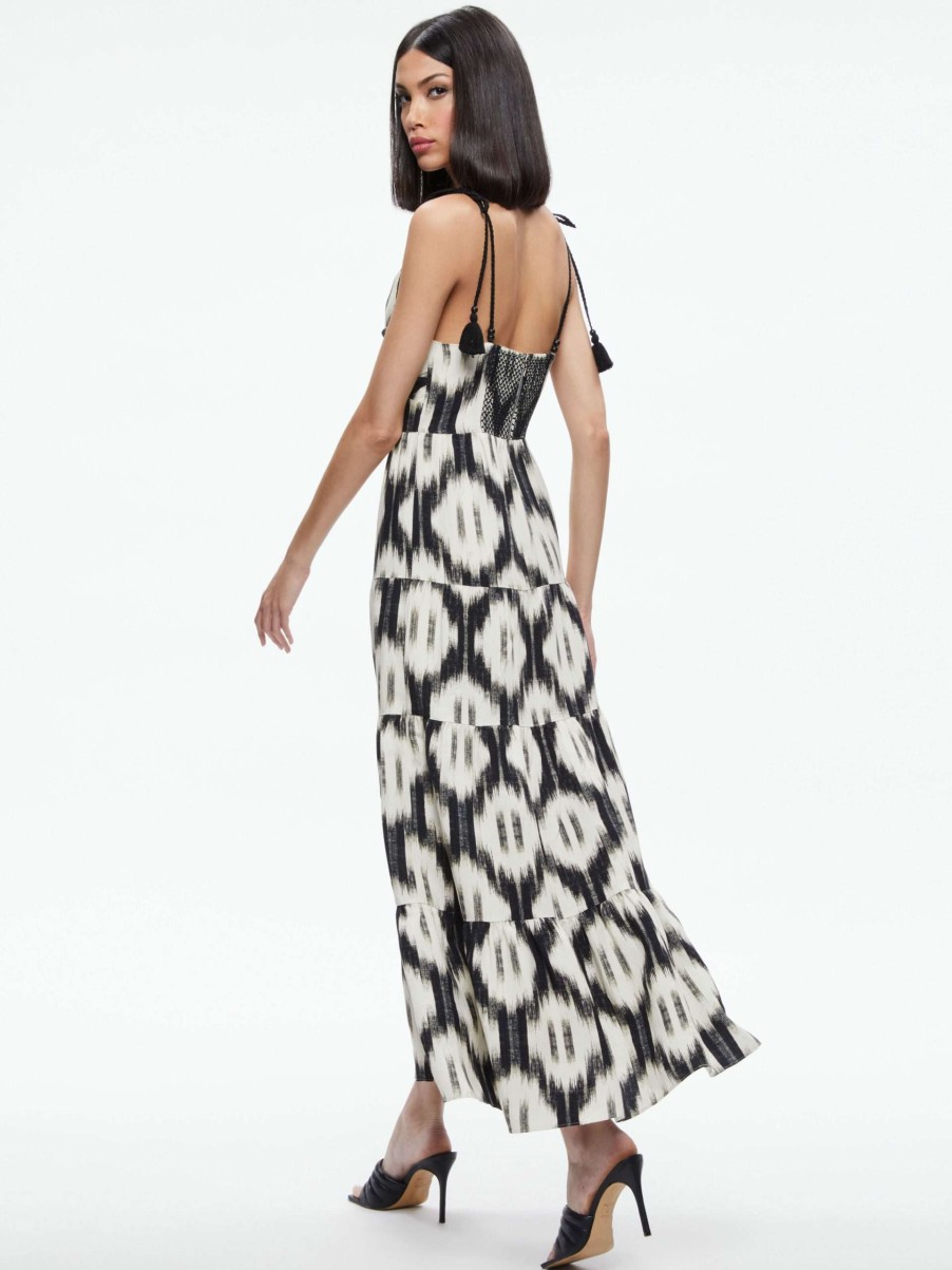 Dresses * | Katara Twist Top Tiered Maxi Dress Alice And Olivia Official