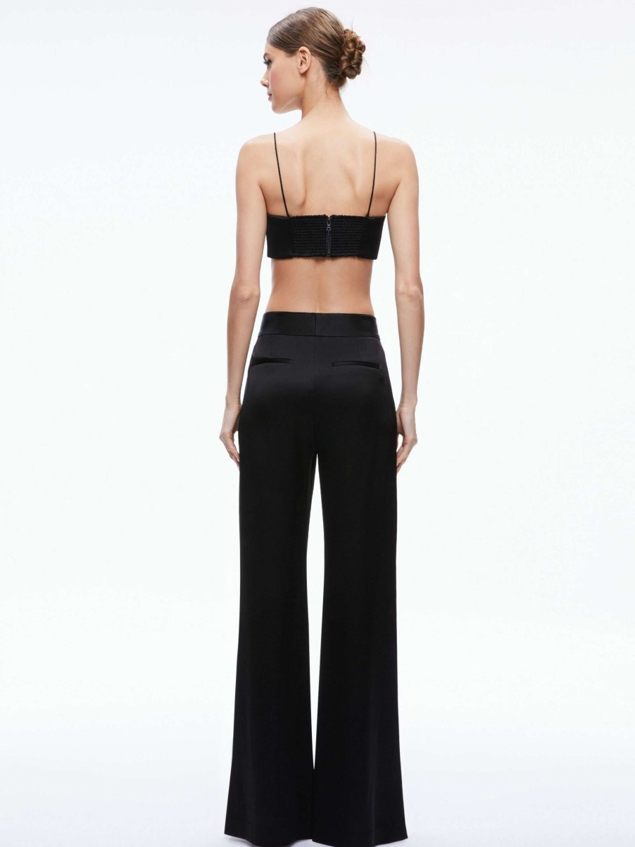 Tops * | Sasha Thin Strap Crop Top Alice And Olivia Crazy Deals