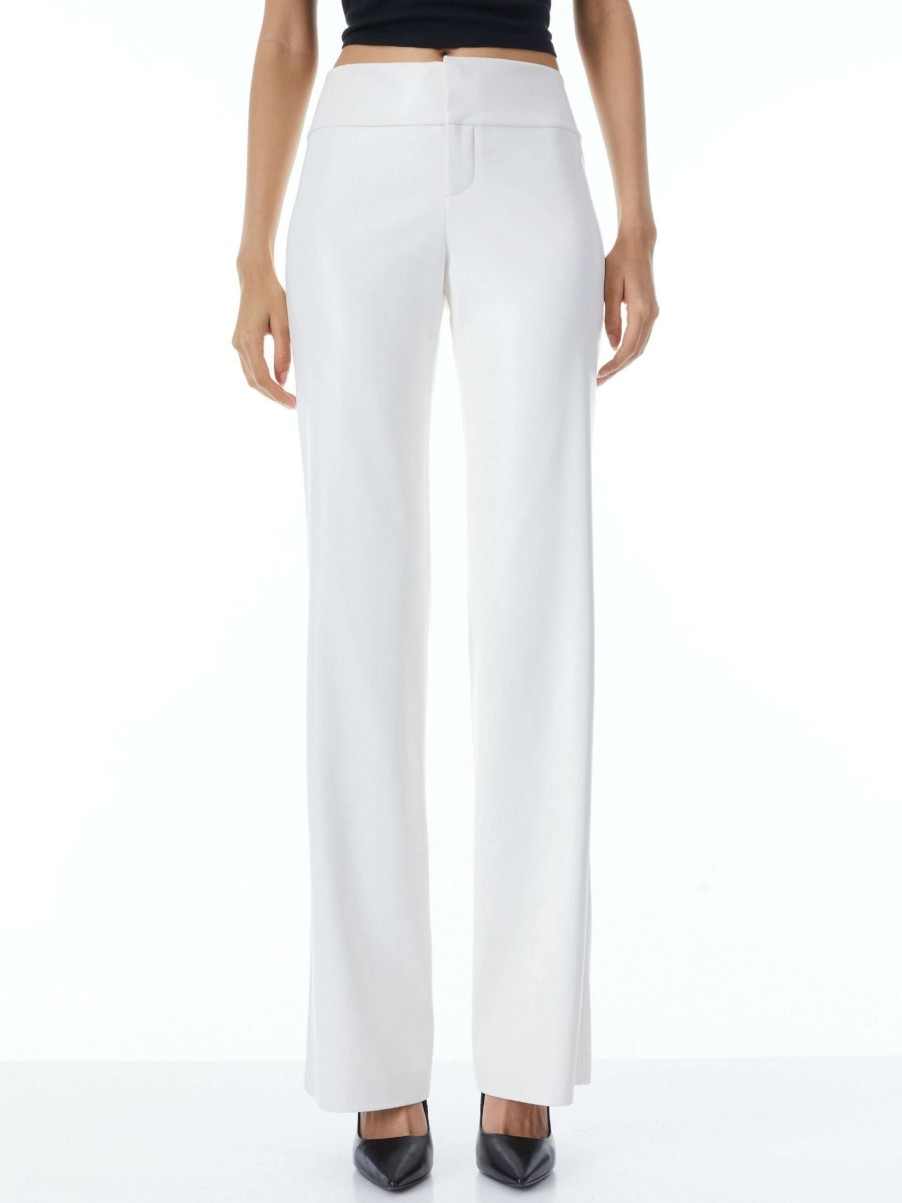 Pants * | Olivia Vegan Leather Bootcut Pant Alice And Olivia Featured