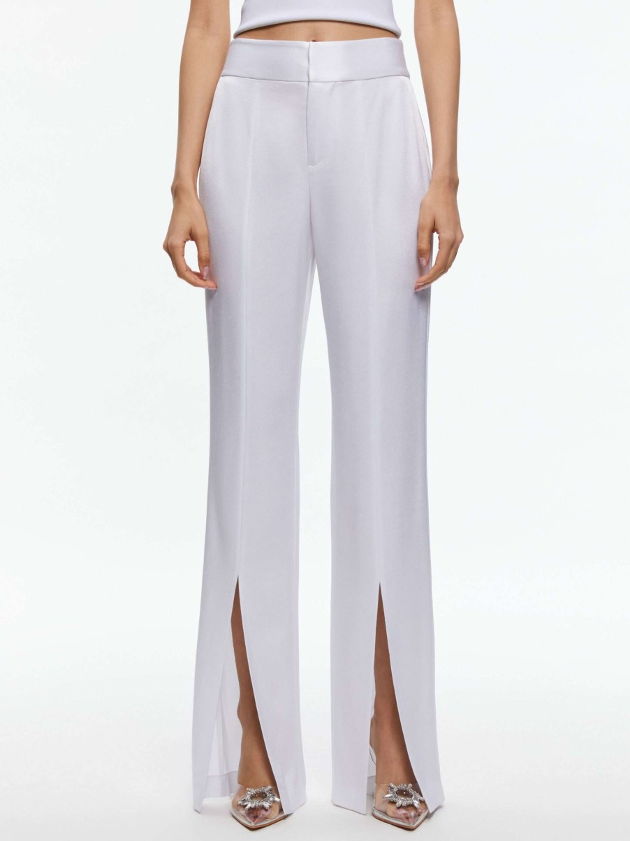 Pants * | Jody High Waisted Front Slit Pant Alice And Olivia Classical