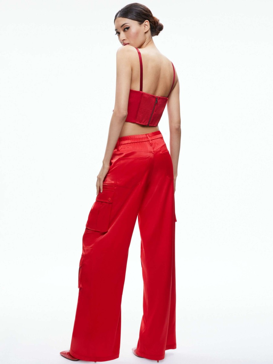 Pants * | Joette Low Rise Cargo Pant Alice And Olivia Best-Selling