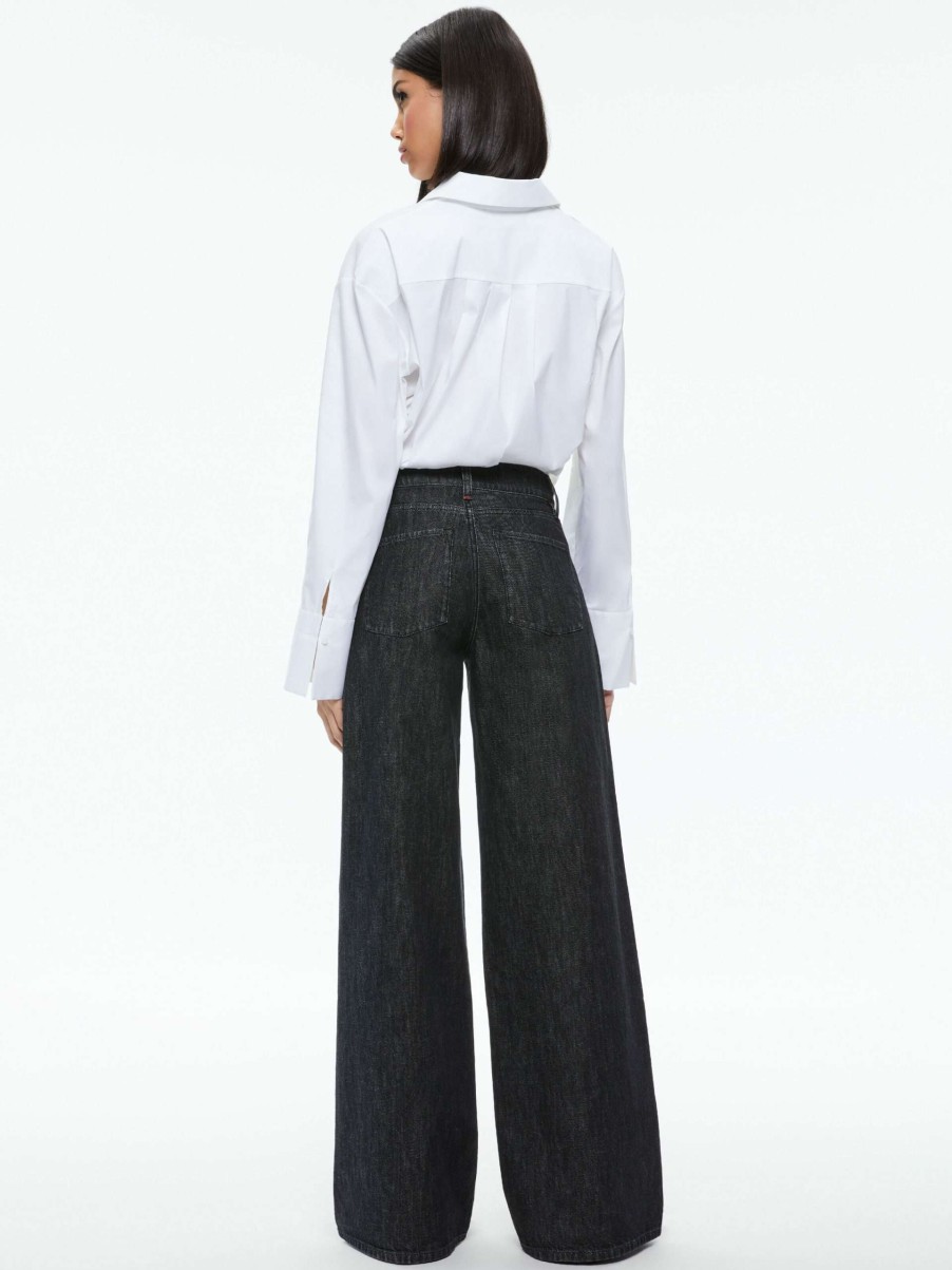 Pants * | Trish Mid Rise Baggy Jean Alice And Olivia Reliable Quality