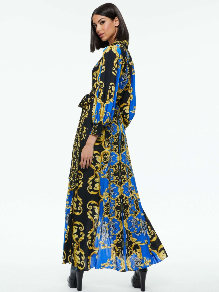 Dresses * | Alisa Wrap Maxi Shirt Dress Alice And Olivia Classical