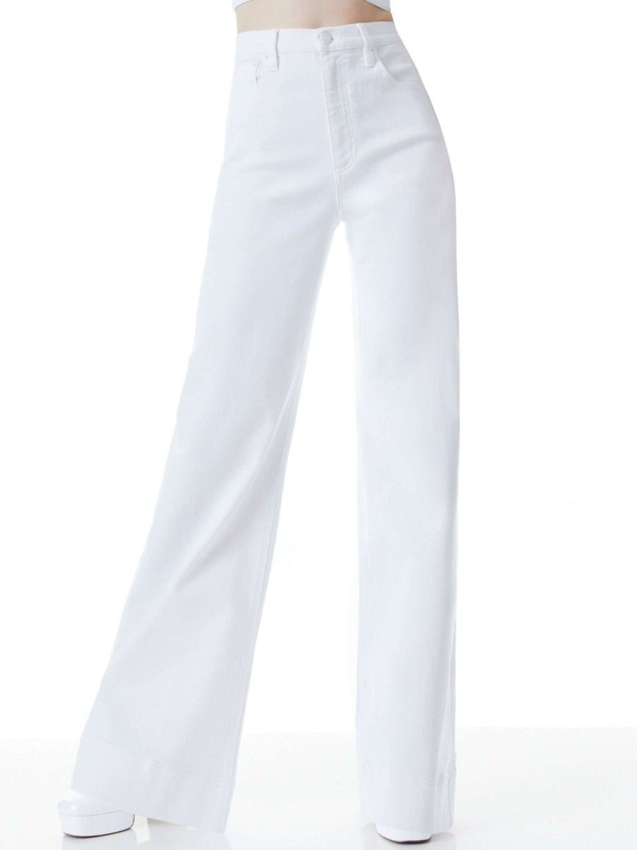 Pants * | Sofia High Rise Boyfriend Jean Alice And Olivia Exclusive