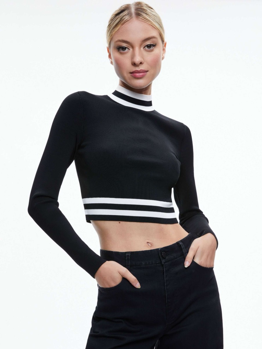 Sweaters * | Karin Cropped Pullover Alice And Olivia Best-Selling