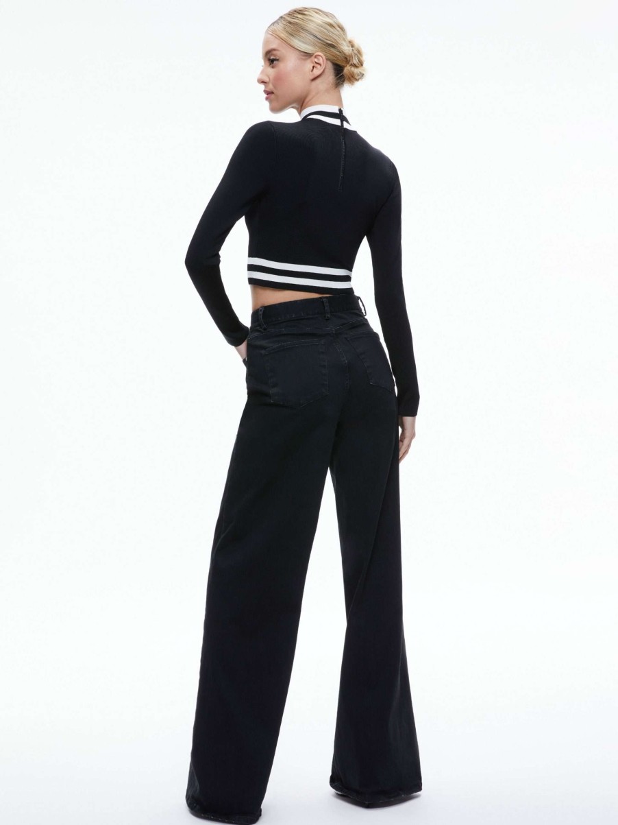 Sweaters * | Karin Cropped Pullover Alice And Olivia Best-Selling