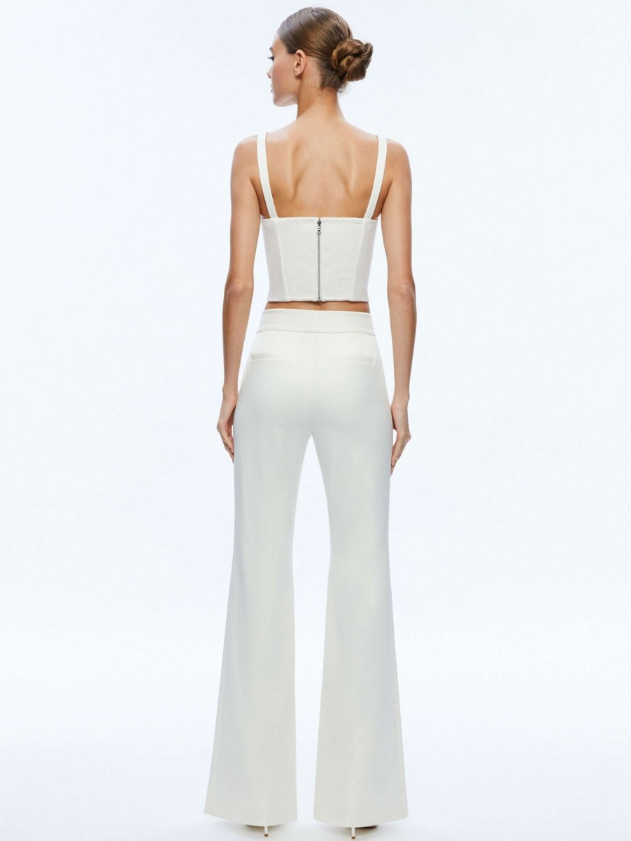 Pants * | Deanna High Waisted Bootcut Pant Alice And Olivia Discount Sale