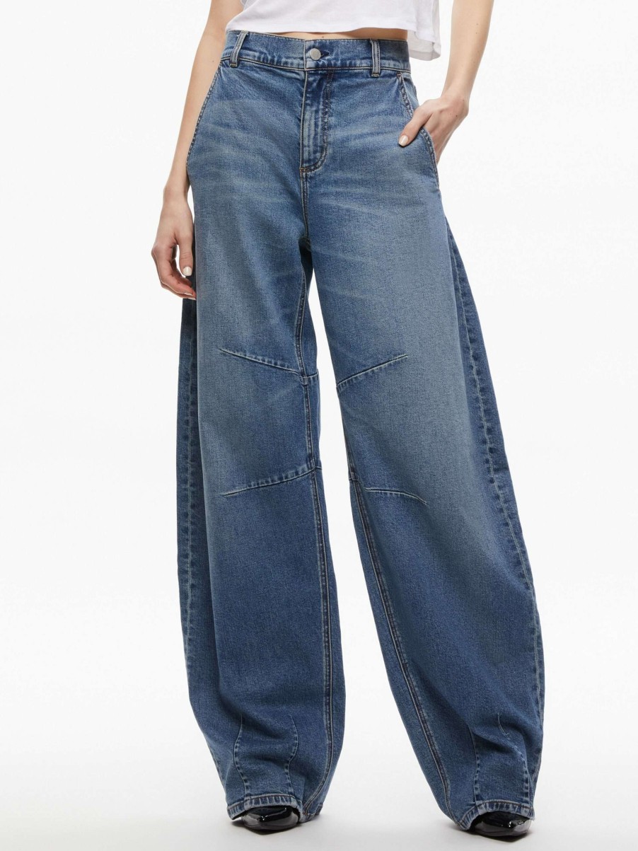 Pants * | Parker Low Rise Balloon Leg Jean Alice And Olivia Fashionable