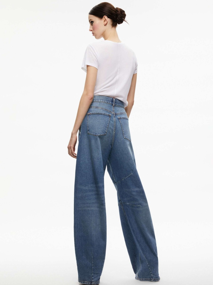 Pants * | Parker Low Rise Balloon Leg Jean Alice And Olivia Fashionable