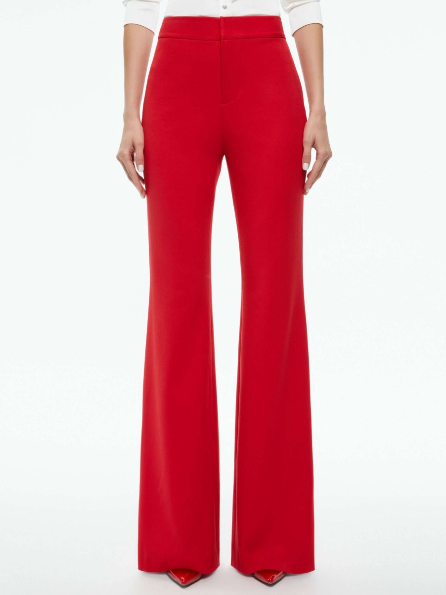 Pants * | Deanna High Rise Bootcut Pant Alice And Olivia Low Price