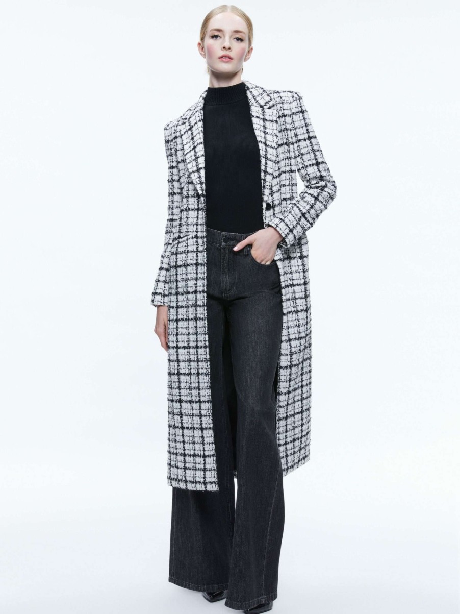 Jackets & Coats * | Bret Maxi Length Jacket Alice And Olivia 100% Guarantee