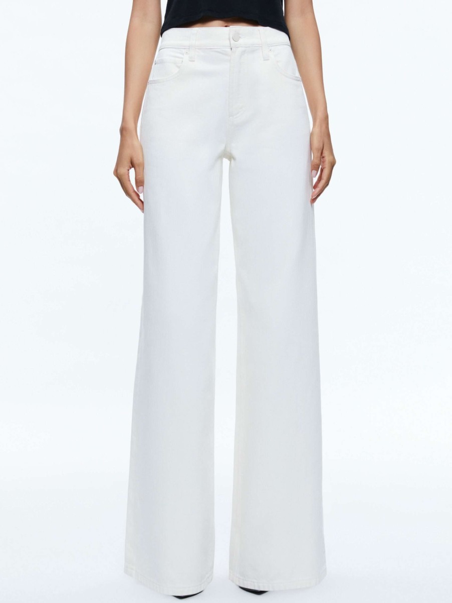 Pants * | Trish Mid Rise Baggy Jean Alice And Olivia Classical