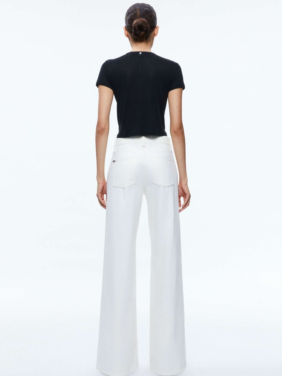 Pants * | Trish Mid Rise Baggy Jean Alice And Olivia Classical