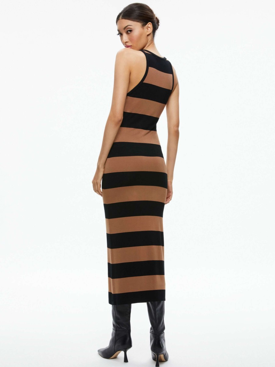 Dresses * | Pania Racerback Side Slit Maxi Dress Alice And Olivia Featured